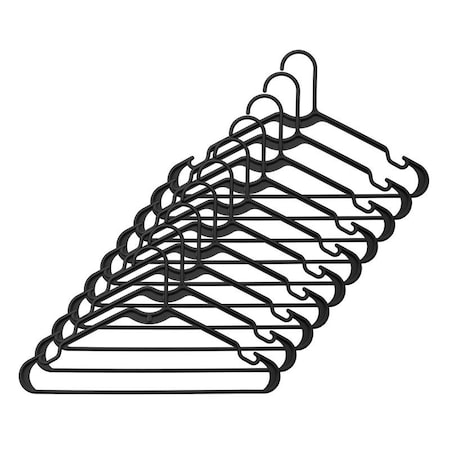 Whitmor Whitmor Plastic Black Hanger 10 pk 6345-8701-10BLK